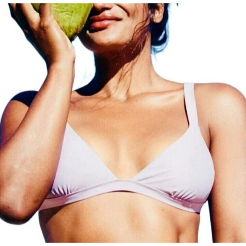 Andie Swim The Caicos Top Eco Nylon Lavendar Purple Size Large